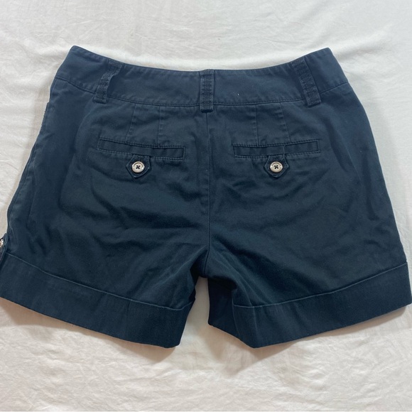 White House Black Market Black Pockets Bermuda Shorts Tailored Fit Cotton - Picture 6 of 6